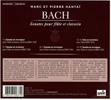 Bach: Sonates Pour Flute Et Clavecin Hantai (digipack) [CD]