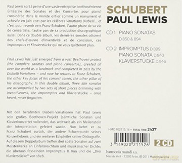 Schubert: Sonates Pour Piano Lewis (digipack) [2CD]