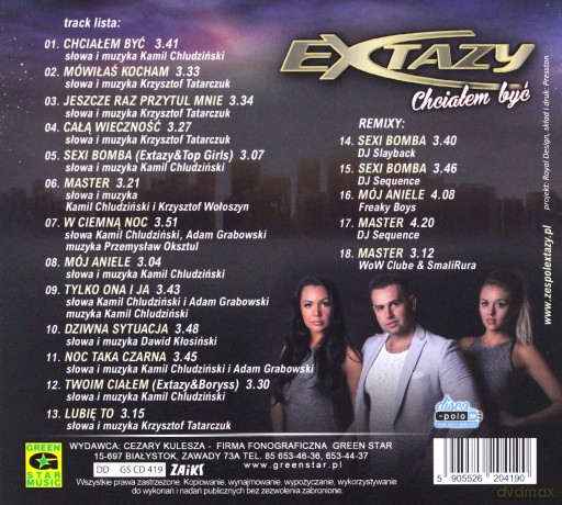 Extazy: Chciałem być [CD]
