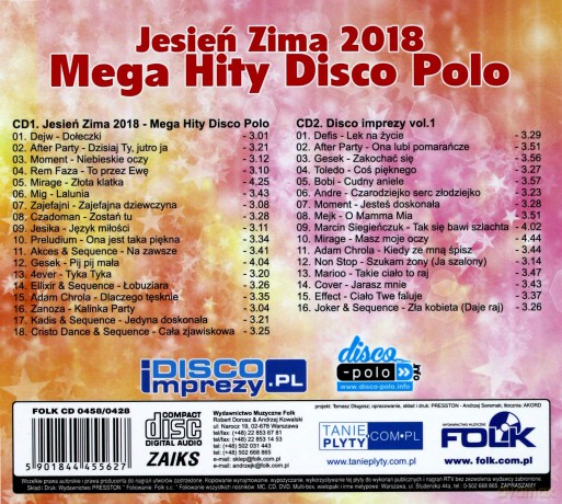 Jesień Zima 2018 Disco Polo MEGA Hits [2CD]