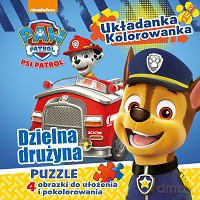 Dzielna drużyna, Psi Patrol. Układanka kolorowanka [KSIAŻKA]