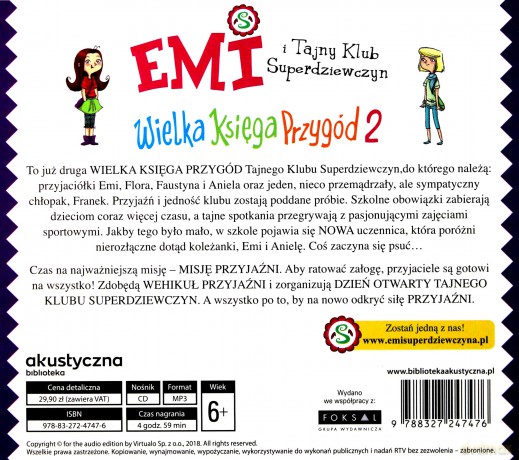 Emi i tajny klub superdziewczyn. Wielka księga przygód część 2 - Agnieszka Mielech [AUDIOBOOK]