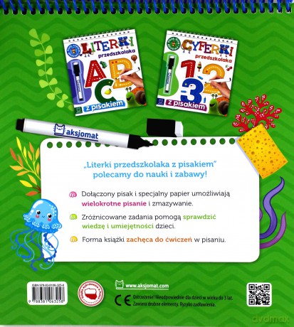 Literki przedszkolaka. Piszę, czytam i zmazuję [KSIAŻKA]