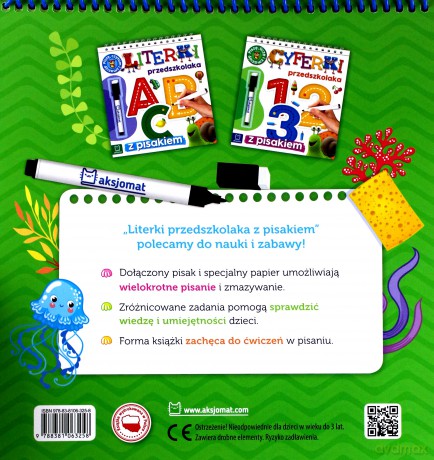 Literki przedszkolaka. Piszę, czytam i zmazuję [KSIAŻKA]