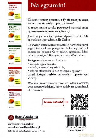 Postępowanie karne w pigułce [KSIAŻKA]