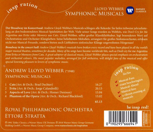 Andrew Lloyd Webber: Symphonic Musicals Lloyd Webber [CD]