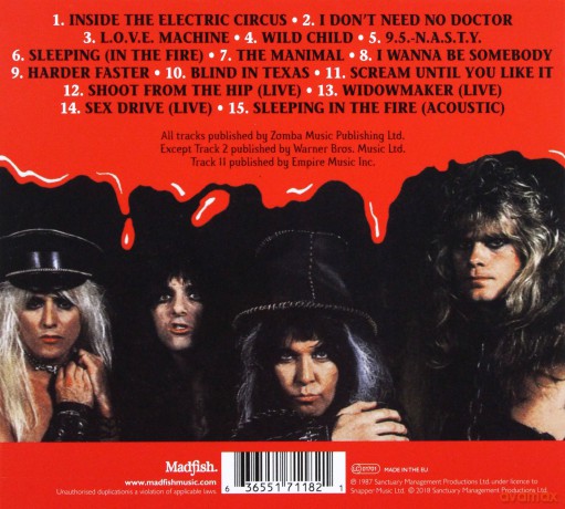 W.A.S.P.: Live... In The Raw (digipack) [CD]