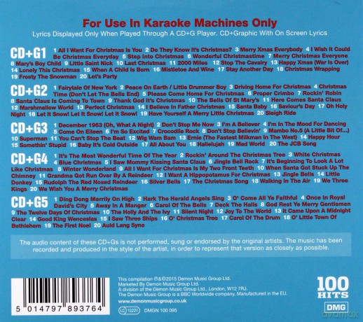 100 Hits Presents Christmas Karaoke [5CD]