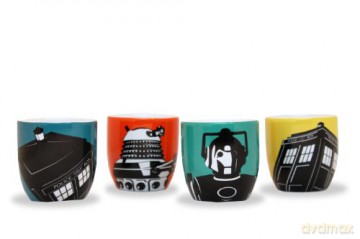 Doctor Who: 4 Assorted Designs Ceramiczny zestaw kubeczków na jajka