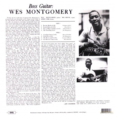 Wes Montgomery: Boss Guitar [Winyl]