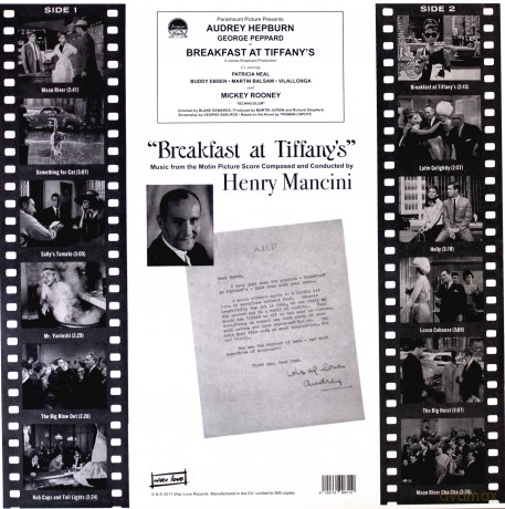 Breakfast At Tiffanys soundtrack (Śniadanie u Tiffany'ego) (Henry Mancini) [Winyl]
