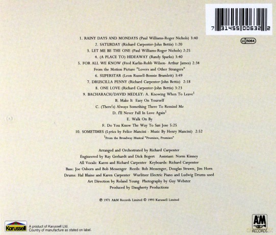 Carpenters: Carpenters [CD]