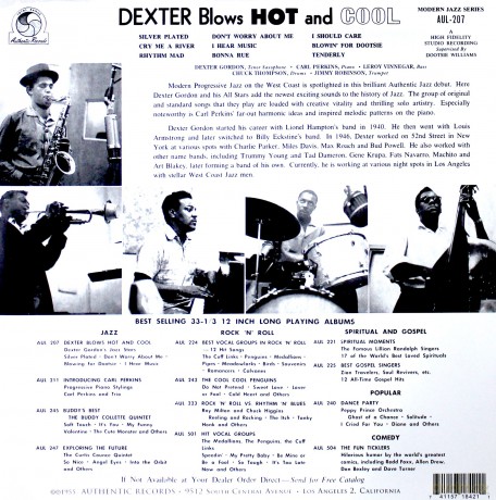 Dexter Gordon: Dexter Blows Hot And Cool [Winyl]