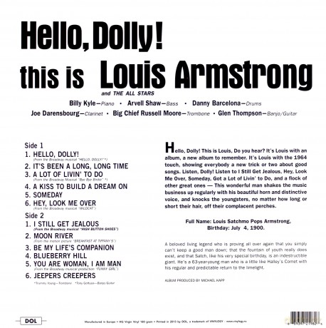 Louis Armstrong And The All-Stars: Hello Dolly [Winyl]