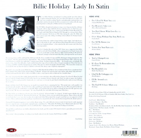 Billie Holiday: Lady In Satin [Winyl]