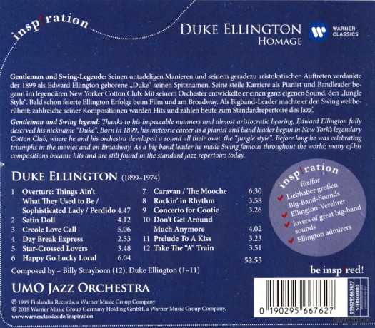 Umo Jazz Orchestra: Duke Ellington: Homage [CD]