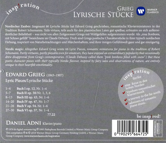 Adni: Grieg: Lyrische Stücke Lyric Pieces [CD]