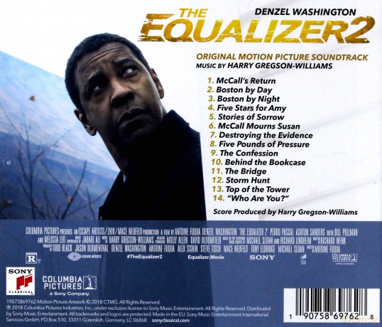The Equalizer 2 soundtrack (Bez litości 2) (Harry Gregson-Williams) [CD]