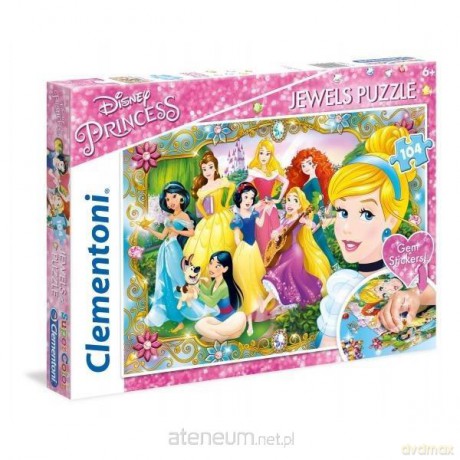 CLEMENTONI 104 el. Księżniczki Disneya [PUZZLE]