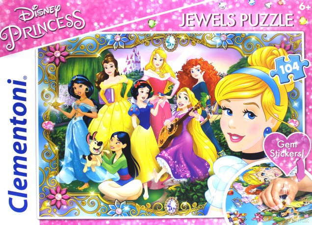 CLEMENTONI 104 el. Księżniczki Disneya [PUZZLE]