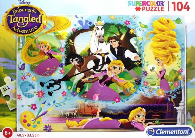 CLEMENTONI 104 el. Księżniczki- Roszpunka [PUZZLE]