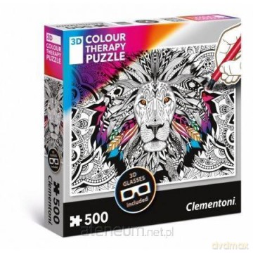 CLEMENTONI 500 el. 3D Color Teraphy Lew [PUZZLE]