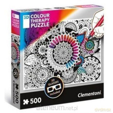 CLEMENTONI 500 el. 3D Color Teraphy Mandala [PUZZLE]