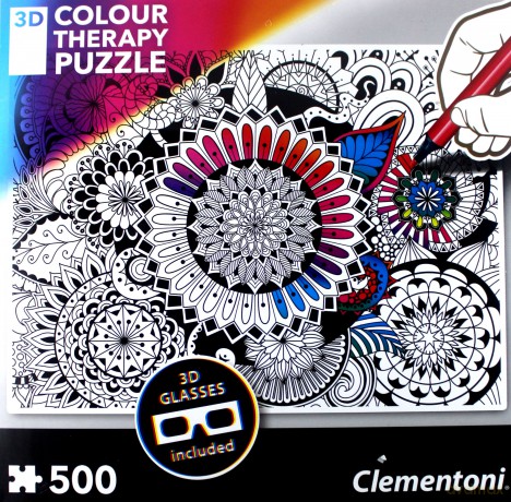CLEMENTONI 500 el. 3D Color Teraphy Mandala [PUZZLE]