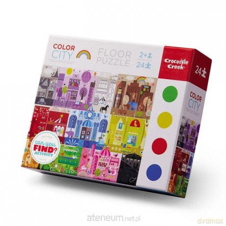 CROCODILE CREEK Puzzle podłogowe 24 Kolory w mieście [PUZZLE]