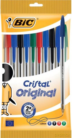Długopis Cristal Original pounch 10 szt mix