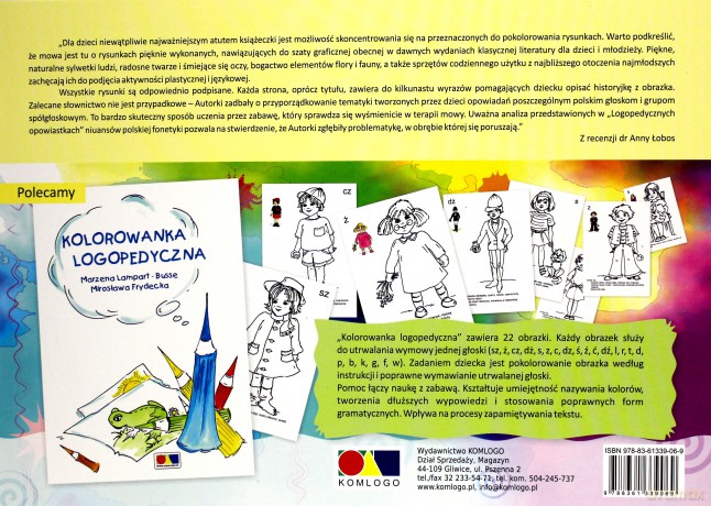 Kolorowanka - Logopedyczne opowiastki - Marzena Lampart-Busse, Mirosława Frydecka [KSIĄŻKA]