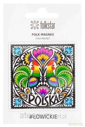Magnes na lodówkę łowicka koguty