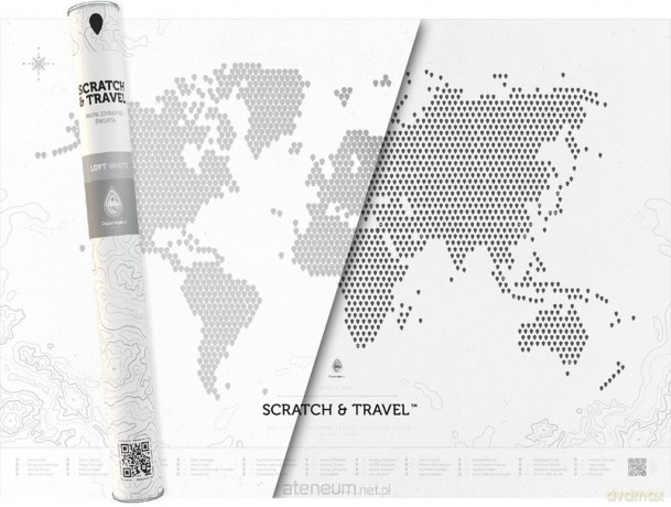 Mapa zdrapka. Loft White