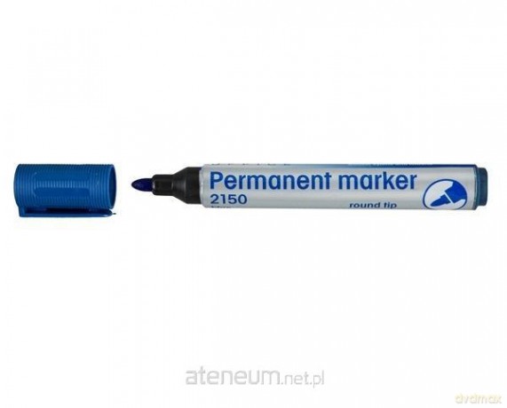 Marker okrągły permanentny niebieski (12 szt)