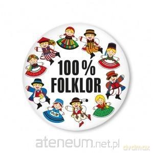 Przypinka mała - 100% folklor 37 mm