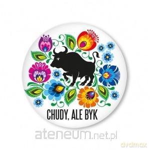Przypinka mała - chudy, ale byk 37 mm