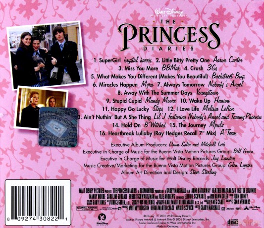 The Princess Diaries soundtrack (Pamiętniki Księżniczki) [CD]