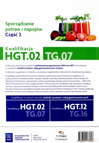 Sporządzanie potraw i napojów Kw. TG.07 cz. 2 - Anna Kmiołek-Gizara [KSIĄŻKA]