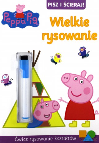 Świnka Peppa. Pisz i ścieraj! Wielkie Rysowanie [KSIĄŻKA]