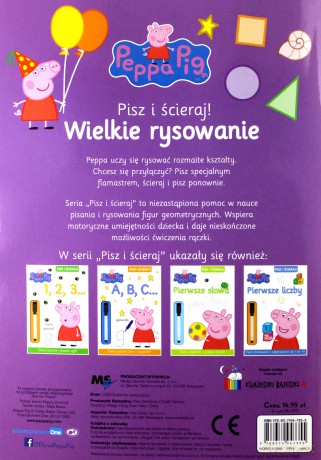 Świnka Peppa. Pisz i ścieraj! Wielkie Rysowanie [KSIĄŻKA]