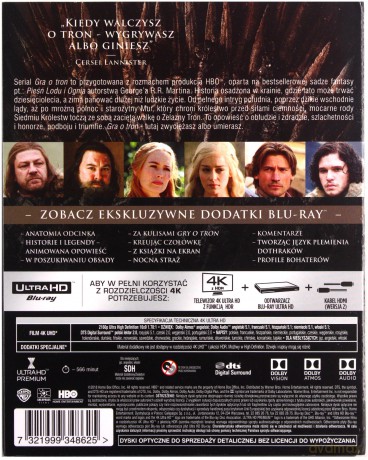 Gra o Tron Sezon 1 [BOX] [4xBlu-Ray 4K]