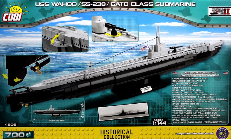 Gato Class Submarine-USS Wahoo SS-238 [KLOCKI]