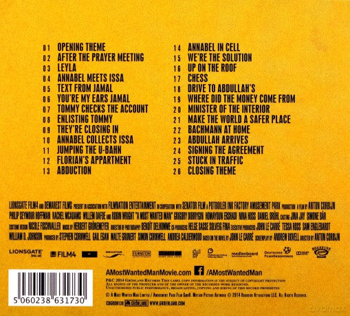 A Most Wanted Man soundtrack (Herbert Gronemeyer) (digipack) [CD]