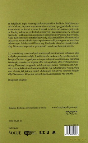 Berlińska depresja. Dziennik - Anda Rottenberg [KSIĄŻKA]