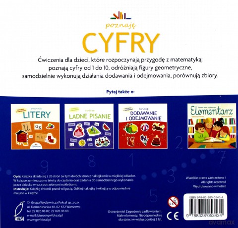 Poznaję cyfry. Ćwiczenia z naklejkami [KSIĄŻKA]