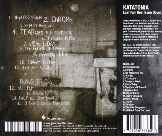 Katatonia: Last Fair Deal Gone Down [CD]
