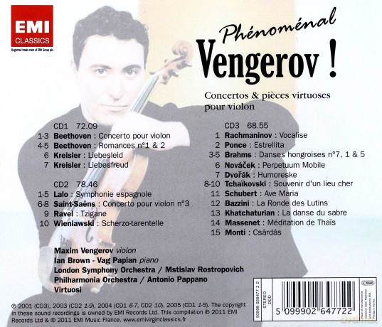Maxim Vengerov: Phenomenal Vengerov! [3CD]