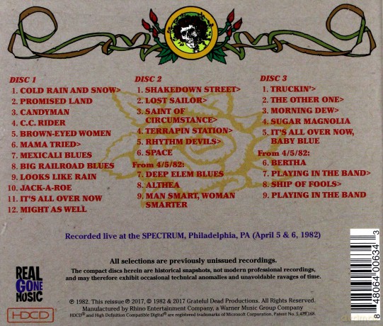 Grateful Dead: Road Trips vol. 4 No. 4 - Spectrum 4-6-82 [3CD]