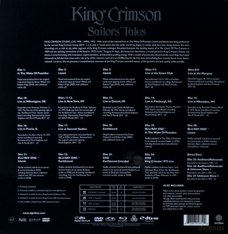 King Crimson: Sailors Tales (1970 - 1972) (Limited Edition) [27CD]