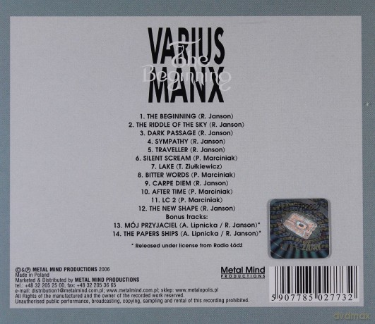 Varius Manx: The Beginning + Bonusy (Reedycja) [CD]